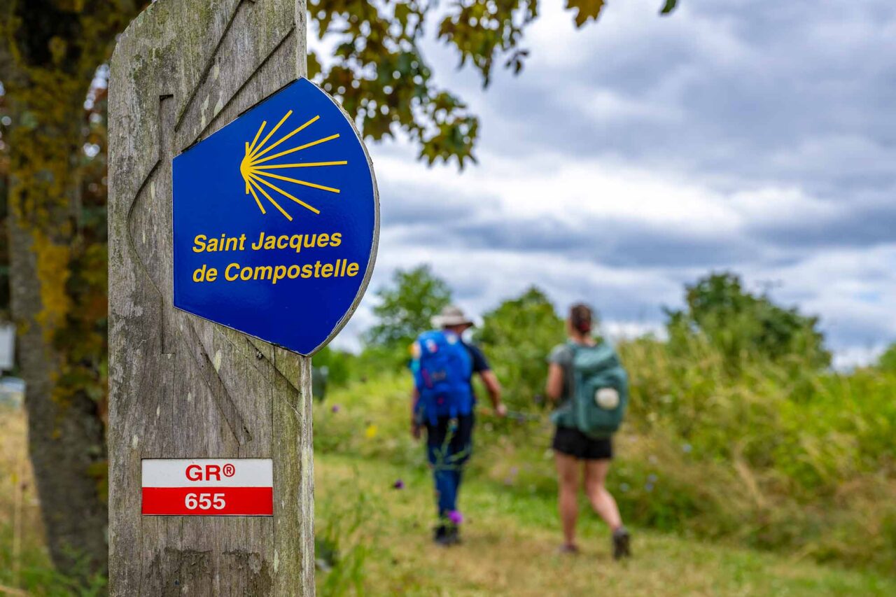 Balisage du chemin de Compostelle